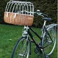 Hunde Fahrradkorb mit Schutzgitter